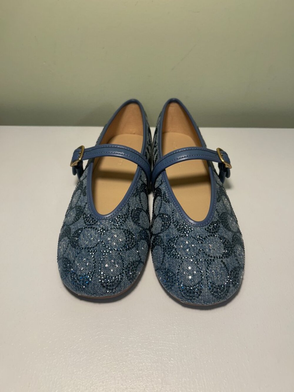 Coach Women's Mary Jane In Crystal Signature Denim - Picture 4 of 16
